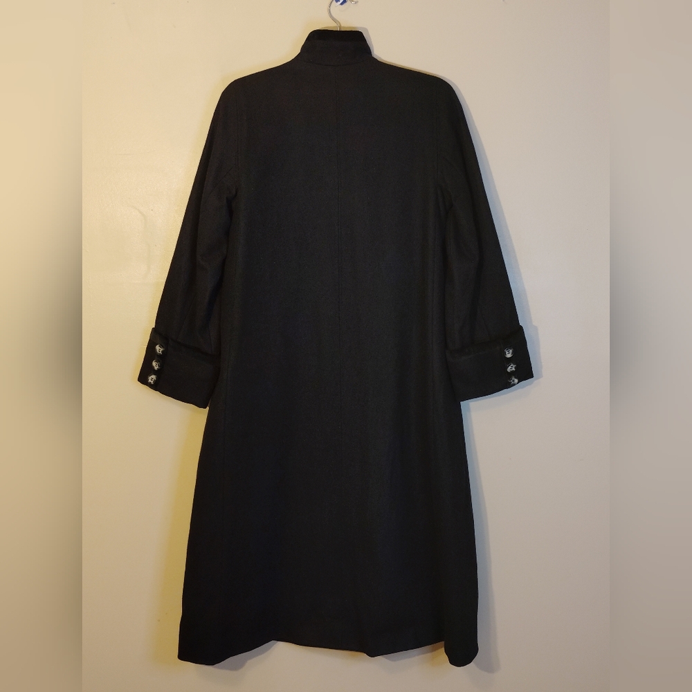 Harve Benard Black A-line Mock Neck Jacket - Picture 3 of 6